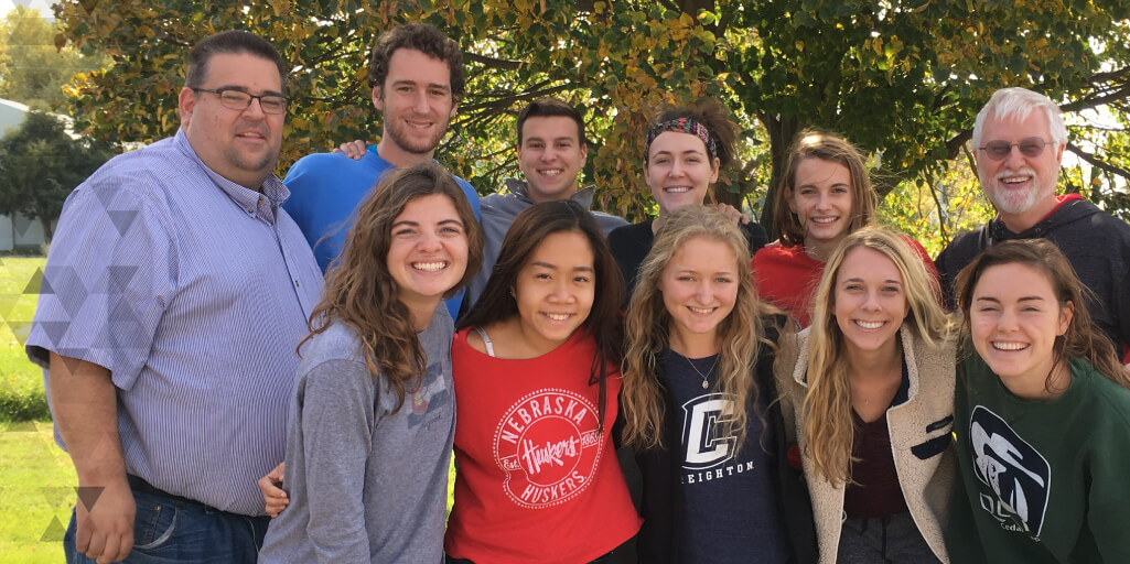 Creighton students with Mosaic staff